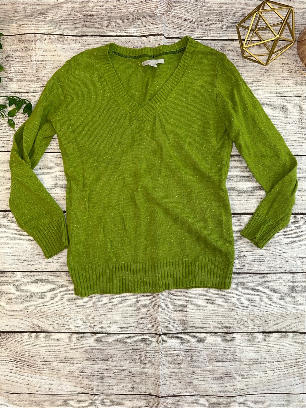 Old Navy Lime Green V-Neck Sweater